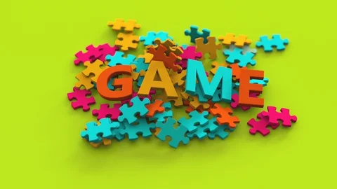 Puzzle game Stock Footage 128949854