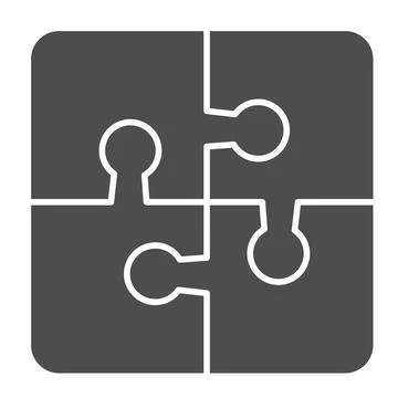 Puzzle, game, jigsaw, thinking, resolve solid icon, education concept, solution Ilustración de archivo