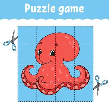 Puzzle game for kids. Education developing worksheet. Learning game for child Stock Illustration