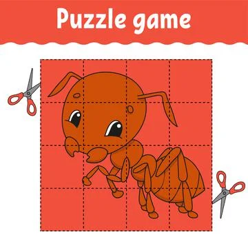 Puzzle game for kids. Education developing worksheet. Learning game for child Illustrazione stock
