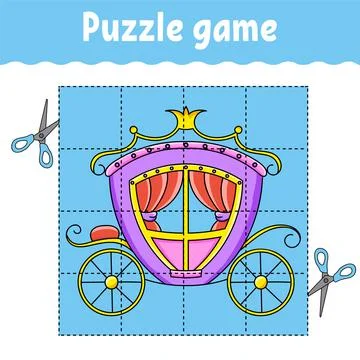 Puzzle game for kids. Education developing worksheet. Learning game for child Illustrazione stock