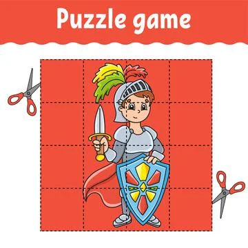 Puzzle game for kids. Education developing worksheet. Learning game for child Stock Illustration
