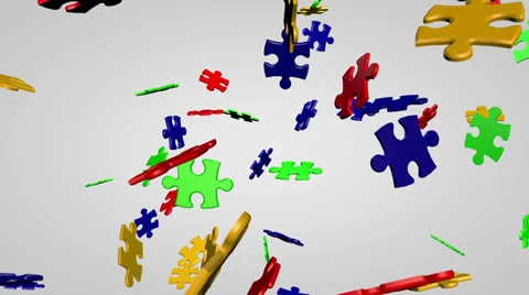 Puzzle Gathering Stock Footage 23457039