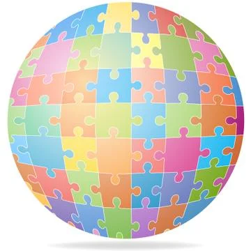 Puzzle globe Stock Illustration