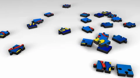 Puzzle goal Stock Footage 39792562