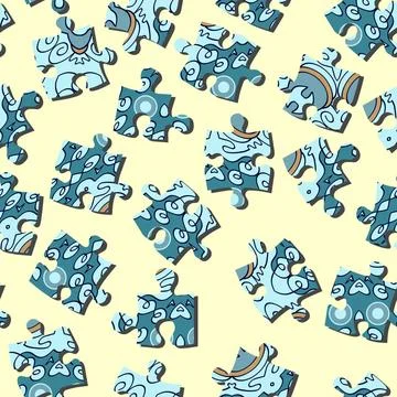 Puzzle graphic seamless pattern puzzle Copyright: xZoonar.com/angetax 9364... Foto stock