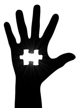 Puzzle hand Stock Illustration