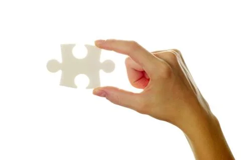 Puzzle in hand Foto stock