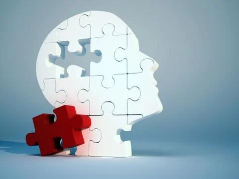 Puzzle head Stock Illustration