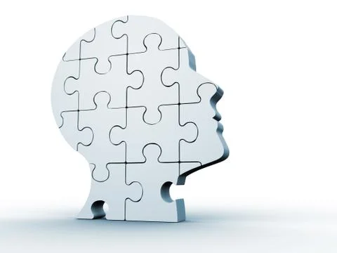 Puzzle head Stock Illustration