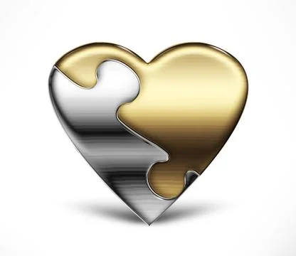 Puzzle heart Stock Illustration