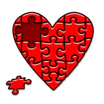 Puzzle heart Illustrazione stock