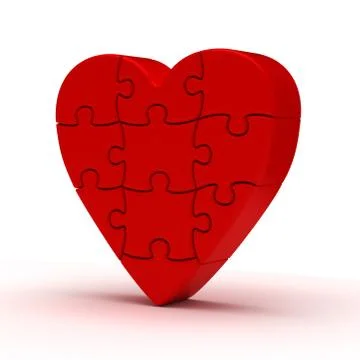 Puzzle heart Stock Illustration