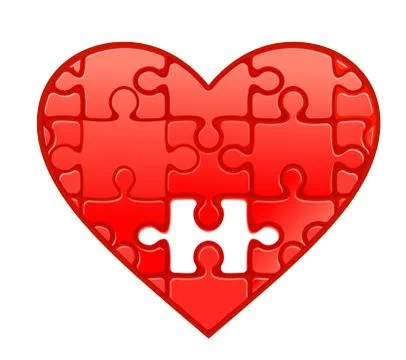 Puzzle heart Stockillustratie