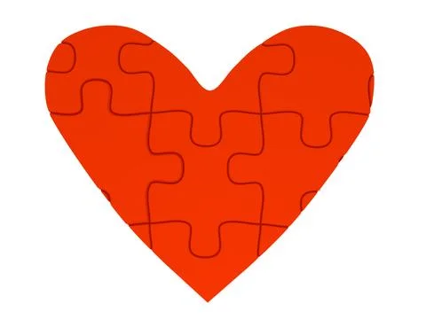 Puzzle heart Stock Illustration