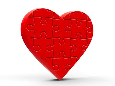 Puzzle Heart Stock Illustration