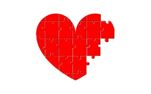 Puzzle Heart Stock Illustration