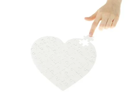Puzzle heart Foto stock
