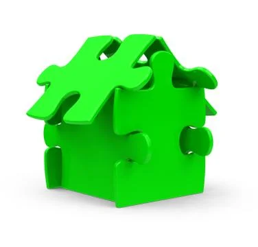 Puzzle house Stock Illustration