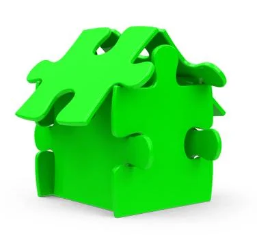 The puzzle house Stock Illustration