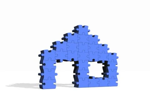 Puzzle house Stock Illustration