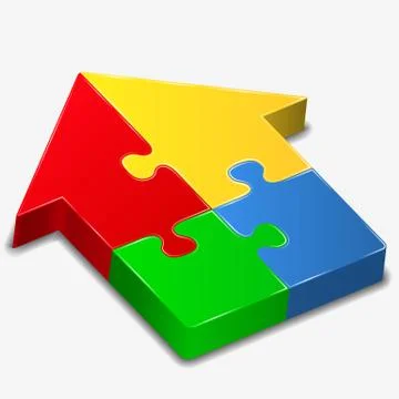 Puzzle House Stock Illustration