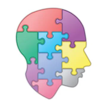 Puzzle of human mind Stock Illustration