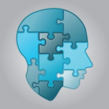 Puzzle of human mind Stock Illustration