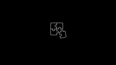 Puzzle icon amination video Stock Footage 302138997
