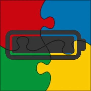 Puzzle icon battery Stock Illustration