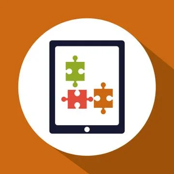 Puzzle icon design Stock Illustration