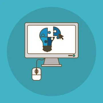 Puzzle icon design, Vector illustration Illustrazione stock