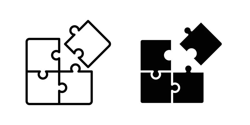 Puzzle icon graphic design. web icons vectors Stock Illustration