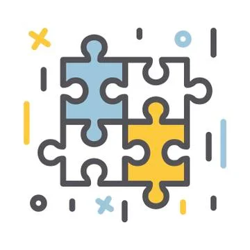 Puzzle icon isolated Stock Illustration