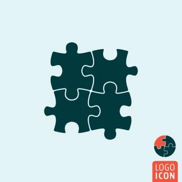 Puzzle icon isolated Stock Illustration