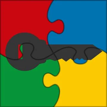 Puzzle icon key イラスト素材