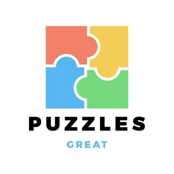 Puzzle Icon Logo Design Template Stock Illustration