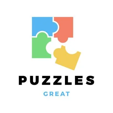 Puzzle Icon Logo Design Template Stock Illustration