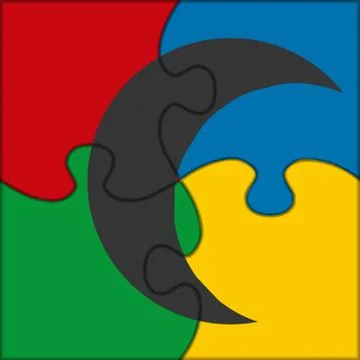 Puzzle icon moon イラスト素材