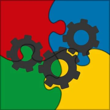 Puzzle icon nuts Stock Illustration