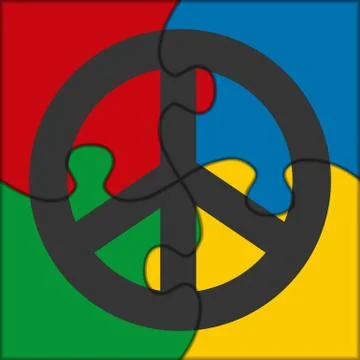 Puzzle icon peace Stock Illustration