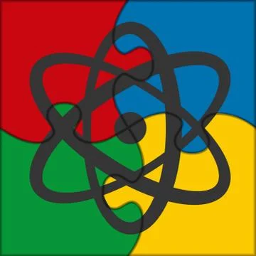 Puzzle icon science Stock Illustration