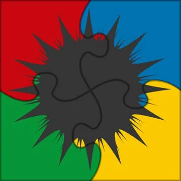 Puzzle icon sun 스톡 일러스트
