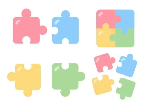 Puzzle icon, teamwork, plugins sign Stock Illustration
