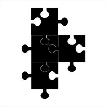 Puzzle icon in trendy flat style design Stock Illustration