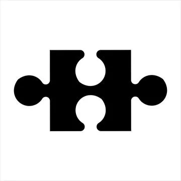 Puzzle icon in trendy flat style design Stock Illustration