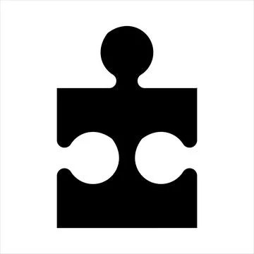 Puzzle icon in trendy flat style design Stock Illustration