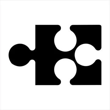 Puzzle icon in trendy flat style design Stock Illustration