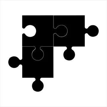 Puzzle icon in trendy flat style design Stock Illustration