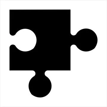 Puzzle icon in trendy flat style design Stock Illustration